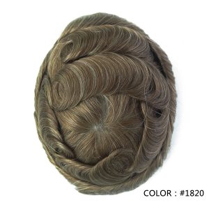 Knotted Skin 0.08mm Men’s Hair System 8x10” #1820