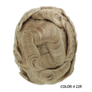 Knotted Skin 0.08mm Men’s Hair System 8x10” #22R