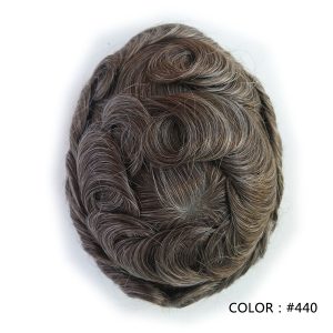 Knotted Skin 0.08mm Men’s Hair System 8x10” #440