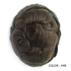 Knotted Skin 0.08mm Men’s Hair System 8x10” #4R