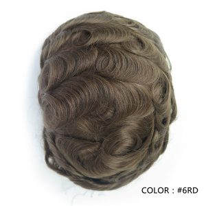 Knotted Skin 0.08mm Men’s Hair System 8x10” #6RD