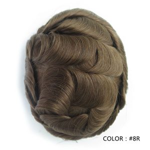 Knotted Skin 0.08mm Men’s Hair System 8x10” #8R