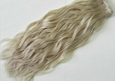 Curly Mesh Weft #18/60 Platinum Blonde Mix