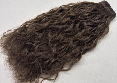 Curly Mesh Weft #4/8 Chocolate Brown & Light Brown Mix
