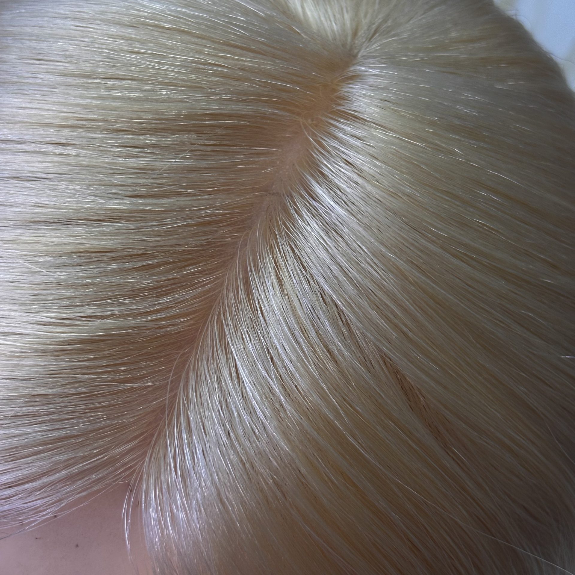 16" 5x5" HC Skin Closure #613 Bleach Blonde