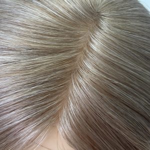 16" 5x5" HC Skin Closure #8/60 Light Brown and Platinum Blonde Mixed