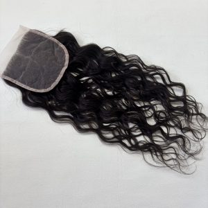16" 5x5" Curly Lace Base Closure #1b/2