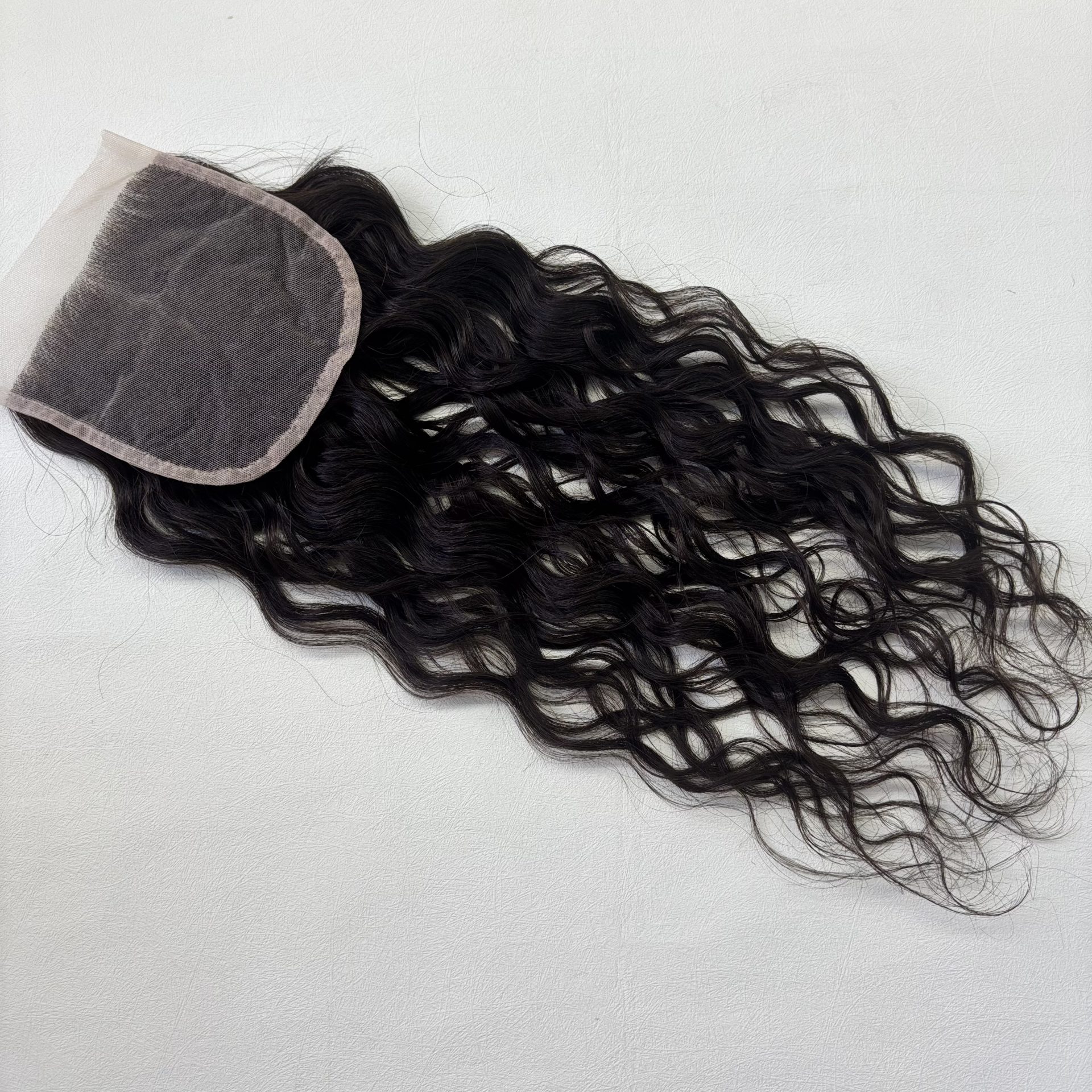 16" 5x5" Curly Lace Base Closure #1b/2