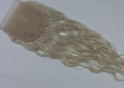 16″ 5×5″ Curly Lace Base Closure #icewhite