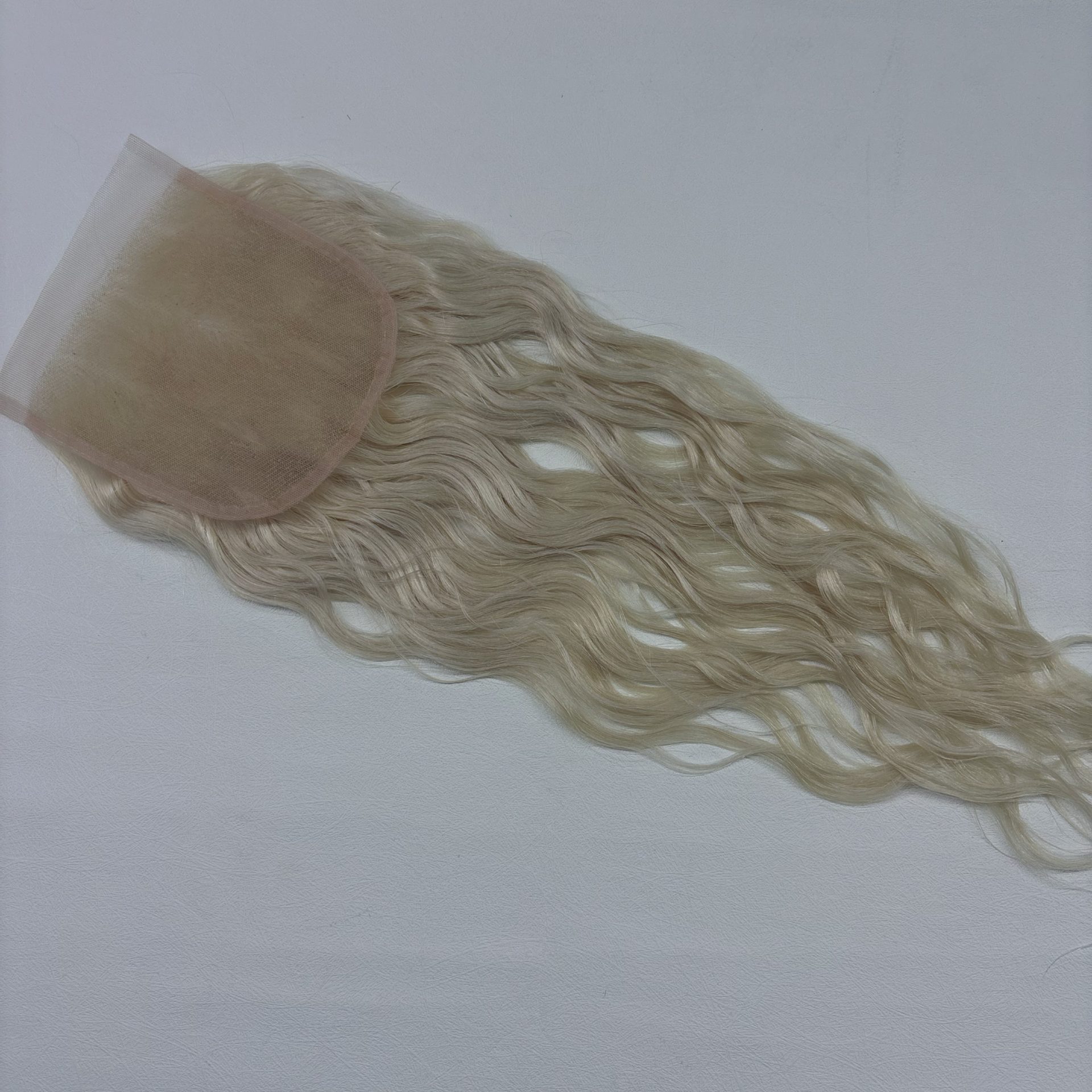 16" 5x5" Curly Lace Base Closure #icewhite