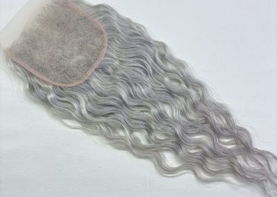 16″ 5×5″ Curly Lace Base Closure #saltandpepper
