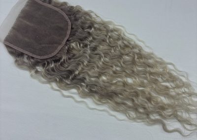 16″ 5×5″ Curly Lace Base Closure #T-Ashyblonde