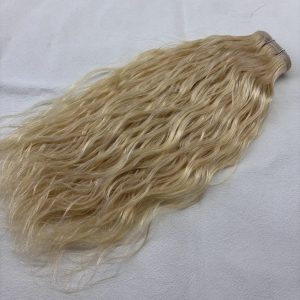 Curly Mesh Weft #613 Bleach Blonde