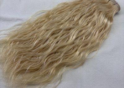 Curly Mesh Weft #613 Bleach Blonde