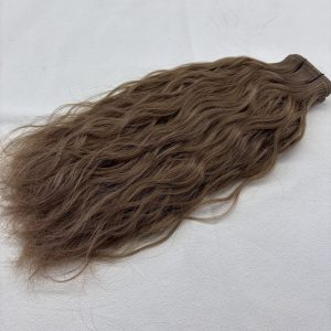 Curly Mesh Weft #8 Light Brown