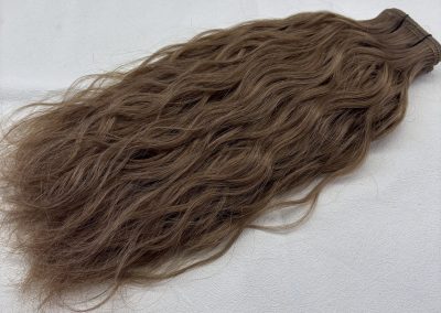 Curly Mesh Weft #8 Light Brown