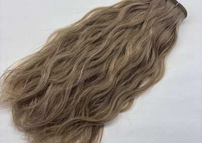 Curly Mesh Weft #8/24 Light Brown and Blonde Mix