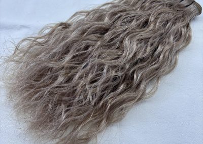 Curly Mesh Weft #8/60 Light Brown and Platinum Blonde Mix