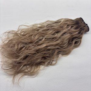 Curly Mesh Weft #T-8/16/60 Rooted Golden Blonde Mix