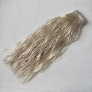 Curly Mesh Weft #Icewhite Lightest Blonde