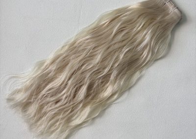 Curly Mesh Weft #Icewhite Lightest Blonde
