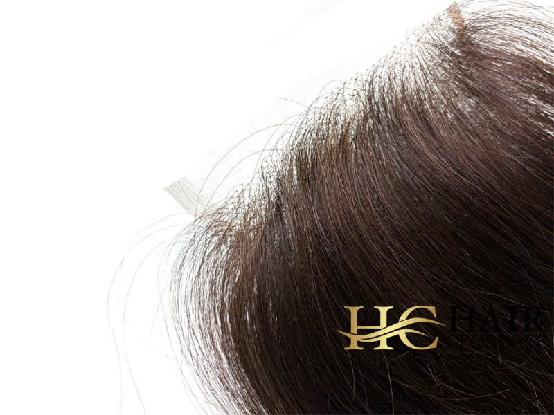 16" 4x6" HC Lace Closure #1b/2h Off Black Dark Brown Highlights - Image 3