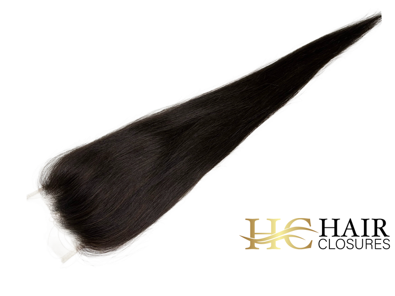 16" 4x6" HC Lace Closure #1b/2h Off Black Dark Brown Highlights