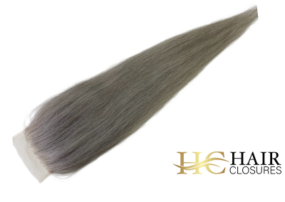 16″ 4×6″ HC Lace Closure #saltandpepper Salt and Pepper