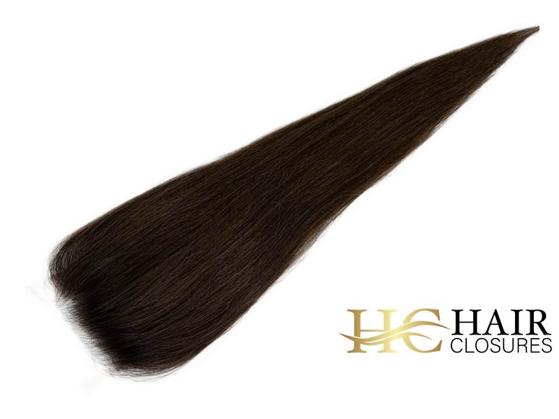 16" 4x6" HC Lace Closure #T2-4/8 Rooted Dark Brown with Chocolate and Light Brown Mixed