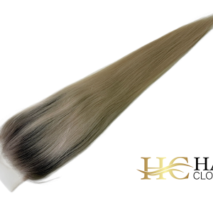 16" 4x6" HC Lace Closure #T7-60 Rooted Platinum Blonde