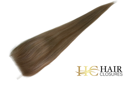 16″ 4×6″ HC Lace Closure #T8-8/16/60 Rooted Light Brown with Light Brown and Blondes Mixed