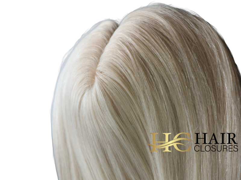 16” 6x7” Human Hair Silk Base Injection Topper #18/60 Mixed Light Blonde - Image 3