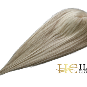 16” 6x7” Human Hair Silk Base Injection Topper #18/60 Mixed Light Blonde
