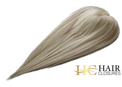 16” 6×7” Human Hair Silk Base Injection Topper #18/60 Mixed Light Blonde