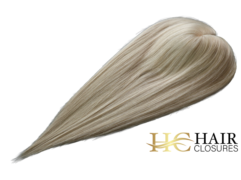 16” 6x7” Human Hair Silk Base Injection Topper #18/60 Mixed Light Blonde