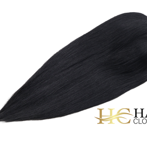 16” 6x7” Human Hair Silk Base Injection Topper #1 Black