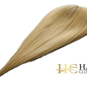 16” 6x7” Human Hair Silk Base Injection Topper #613 Bleach Blonde