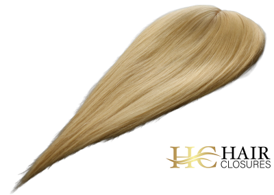 16” 6×7” Human Hair Silk Base Injection Topper #613 Bleach Blonde