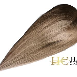 16” 6x7” Human Hair Silk Base Injection Topper #6 Medium Brown