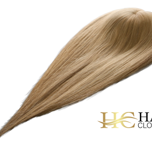 16” 6x7” Human Hair Silk Base Injection Topper #8/24 Light Brown/Blonde Mixed