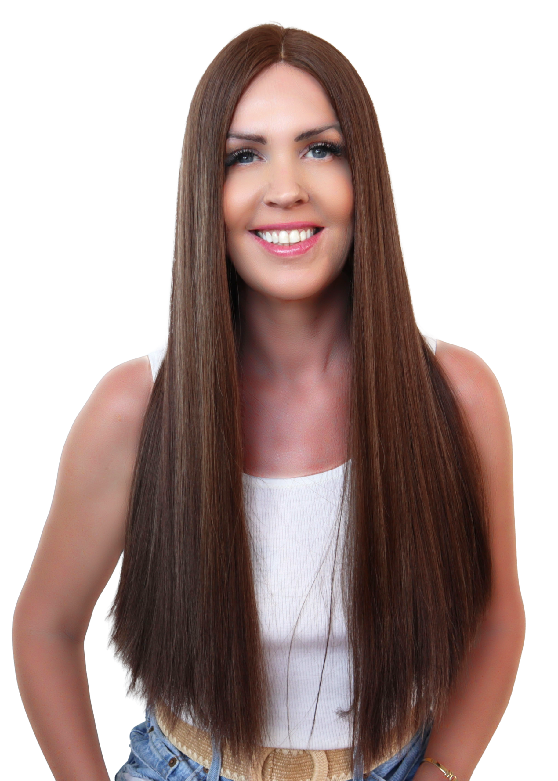 Éloria - Luxury HD Lace Human Hair Wig Rich Chestnut Brunette - Image 2